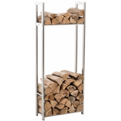 Stojan na drevo Snow, 100x40x25m, strieborná