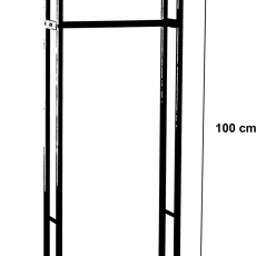 Stojan na drevo Snow, 100x60x25m, strieborná - 2
