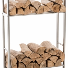 Stojan na dřevo Snow, 100x80x25, stříbrná - 1