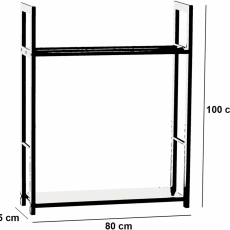 Stojan na drevo Snow, 100x80x25m, strieborná - 2