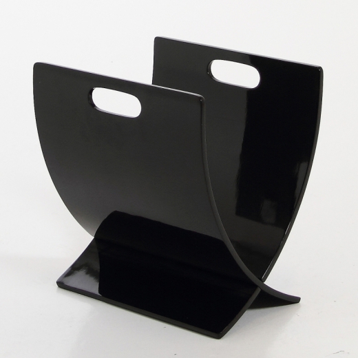 Stojan na noviny / časopisy Open, vysoký lesk černá - 1