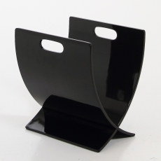 Stojan na noviny / časopisy Open, vysoký lesk čierna - 1