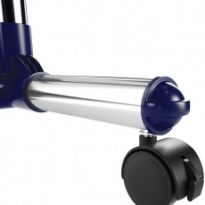 Stojan na oblečení Alina I., 165 cm, stříbrná / modrá - 6