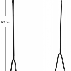 Stojan na oblečení Gilis, 173 cm, černá - 5
