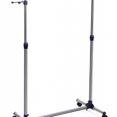 Stojan na oblečenie Alina I., 165 cm, strieborná/modrá - 1