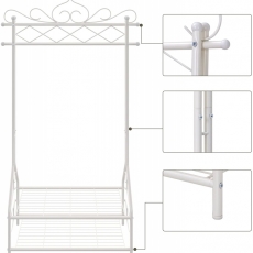 Stojan na oblečenie Iris, 173 cm, biela - 5