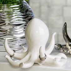 Stojan na šperky Chobotnice, 19 cm, bílá