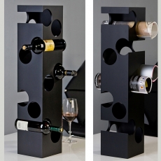 Stojan na víno Corner, 76 cm černá - 1