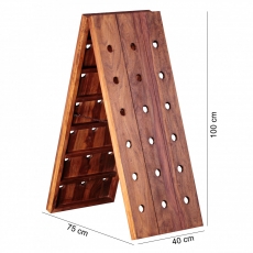 Stojan na víno Mumbai, 100 cm, masiv Sheesham - 2