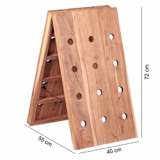 Stojan na víno Mumbai, 72 cm, masiv akát - 2