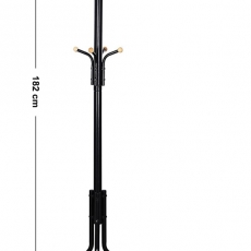 Stojanový vešiak Ferit, 182 cm, čierna - 4
