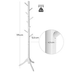 Stojanový vešiak Julot, 175 cm, biela - 5