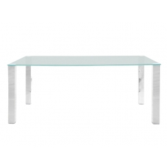 Stôl so sklenenou doskou Canton 180 cm, číre sklo
