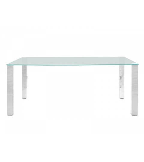 Stôl so sklenenou doskou Canton 180 cm, číre sklo
