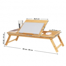 Stolek na notebook Henry, 89 cm, bambus - 7