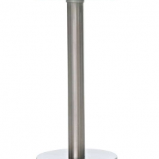 Stolek s nerezovou podnoží Minor, 30 cm čiré sklo - 3