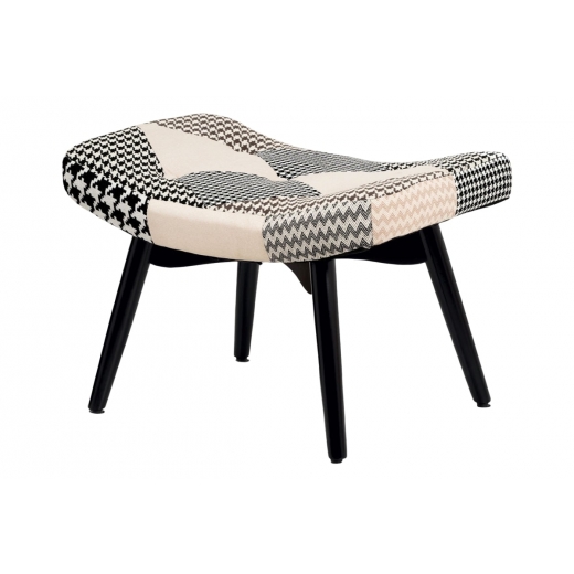 Stolička s dřevěnou podnoží Lucy patchwork pepito - 1
