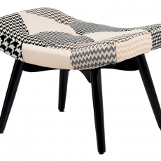 Stolička s dřevěnou podnoží Lucy patchwork pepito - 1