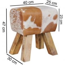 Stolička Tore, 47 cm, pravá koža - 4