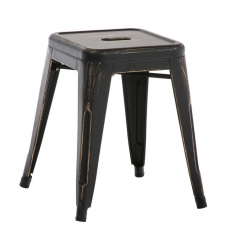 Stolička / židle bez opěradla Arman, antik černá - 1