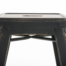 Stolička / židle bez opěradla Arman, antik černá - 2