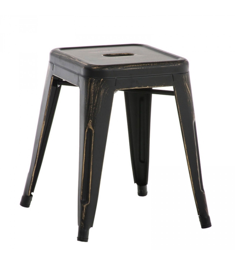 Stolička / židle bez opěradla Arman, antik černá