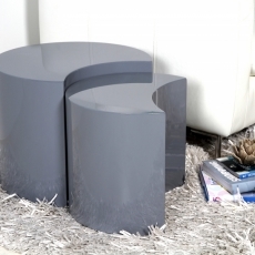 Stolíky okrúhle vykrojené Moon, 2 ks - 2