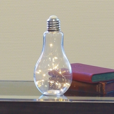 Stolná dekoratívna lampa Žiarovka, 22 cm, číra - 1
