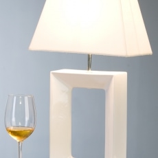 Stolná lampa Angus 56 cm biela - 1