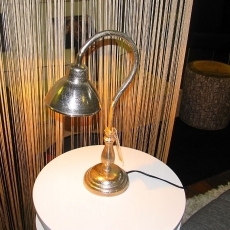 Stolná lampa Crawford, 47 cm, nikel - 3