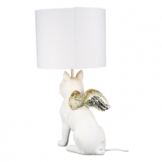 Stolná lampa Dogies, 55 cm, biela - 2