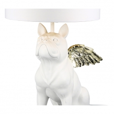 Stolná lampa Dogies, 55 cm, biela - 3