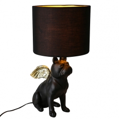 Stolná lampa Dogs, 55 cm, čierna