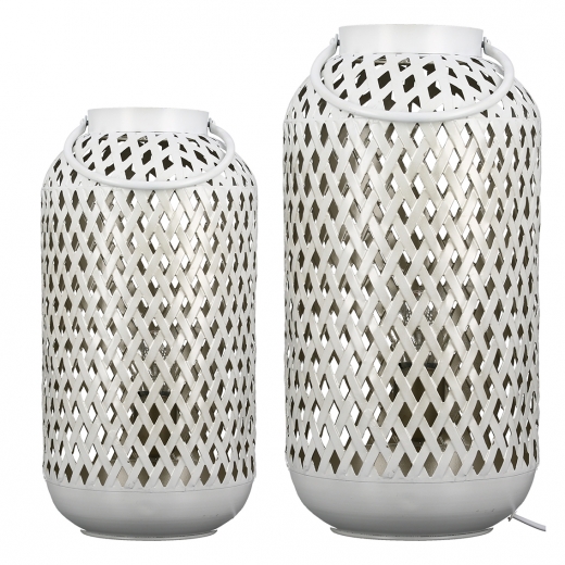 Stolná lampa Dong, 54 cm, biela - 1