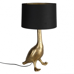 Stolná lampa Ducky, 62 cm, zlatá
