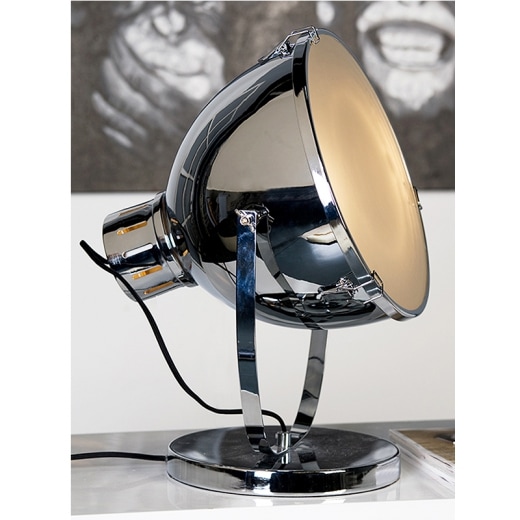 Stolná lampa kovová Spot, 47 cm, strieborná - 1