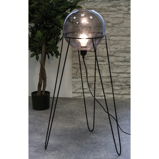 Stolná / podlahová lampa Globe, 69 cm, čierna - 1