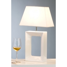 Stolní lampa Angus 56 cm bílá