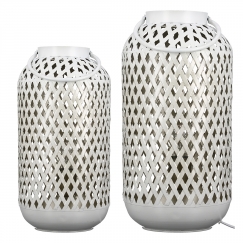 Stolní lampa Dong, 42 cm, bílá