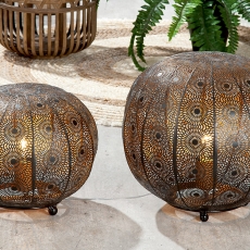 Stolní lampa Elish, 31,5 cm, černá / zlatá - 1