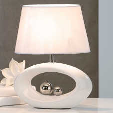 Stolní lampa keramická Balance, 35 cm bílá