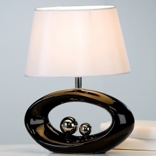Stolní lampa keramická Balance, 35 cm černá