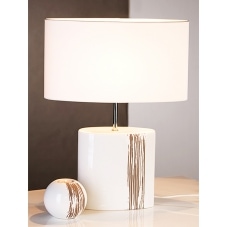 Stolní lampa keramická Stripes, 64 cm