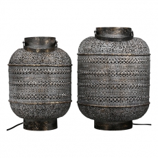Stolní lampa Lenera, 45 cm, šedá - 2