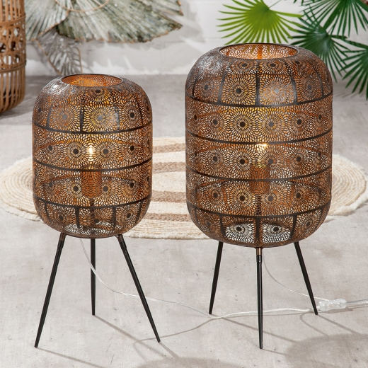 Stolní lampa Lisel, 62 cm, černá / zlatá - 1