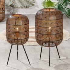 Stolní lampa Lisel, 62 cm, černá / zlatá - 1