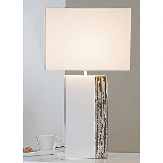 Stolní lampa s platinovým lemem Gentle, 60 cm - 1