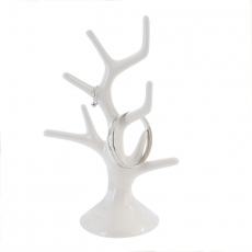 Stromeček / stojan na šperky Diamonds, 26 cm, bílá - 1