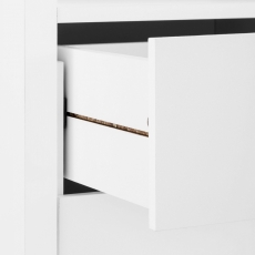 Stůl s knihovnou Kera, 153 cm, bílá - 7