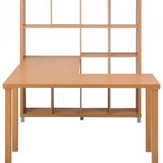 Stůl s knihovnou Kera, 153 cm, buk - 4